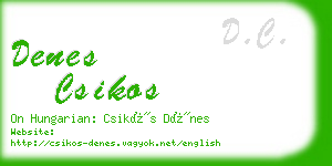 denes csikos business card